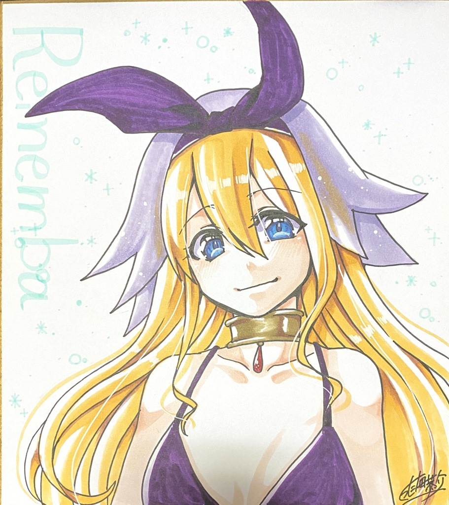 直筆アナログ色紙 wixoss/リメンバ 一点物