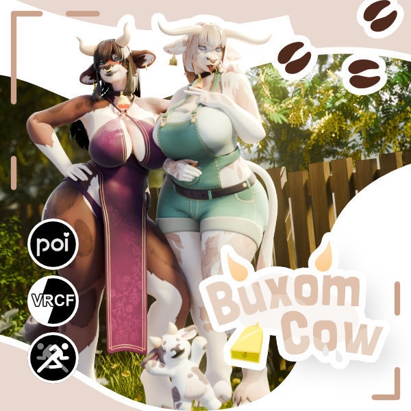 Buxom Cow VRChat Avatar [PC + Quest]
