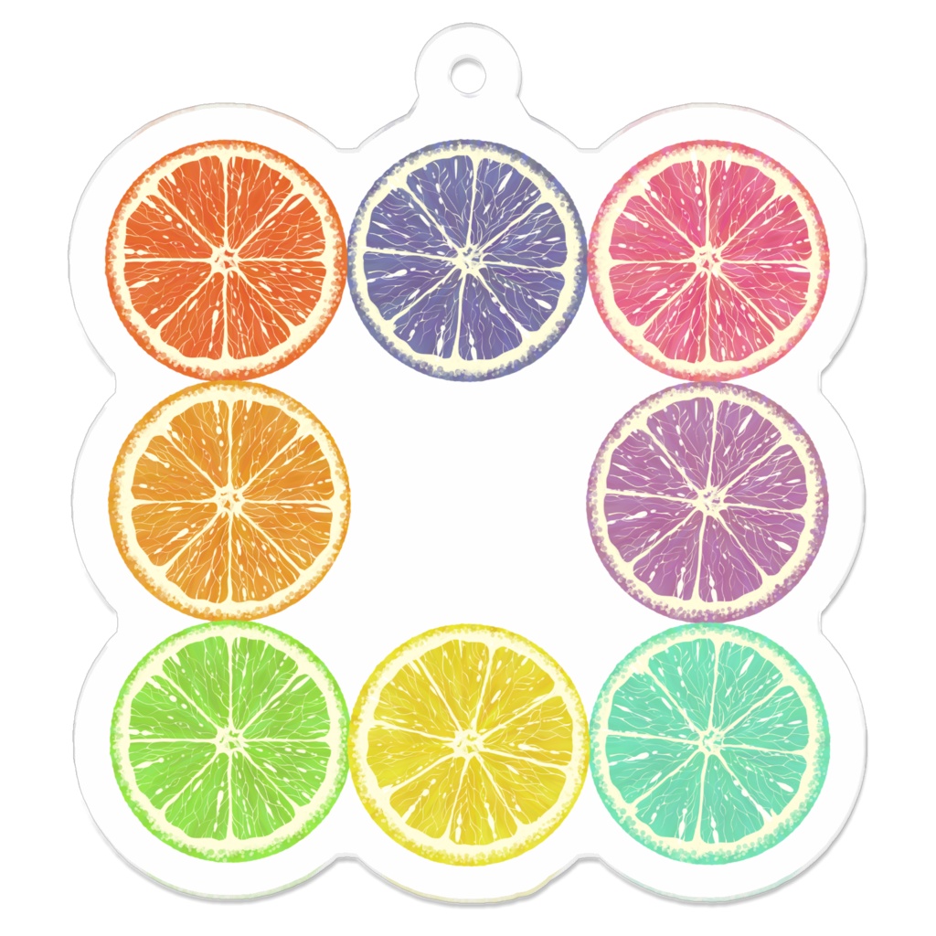 虹のフルーツアクリルキーホルダー