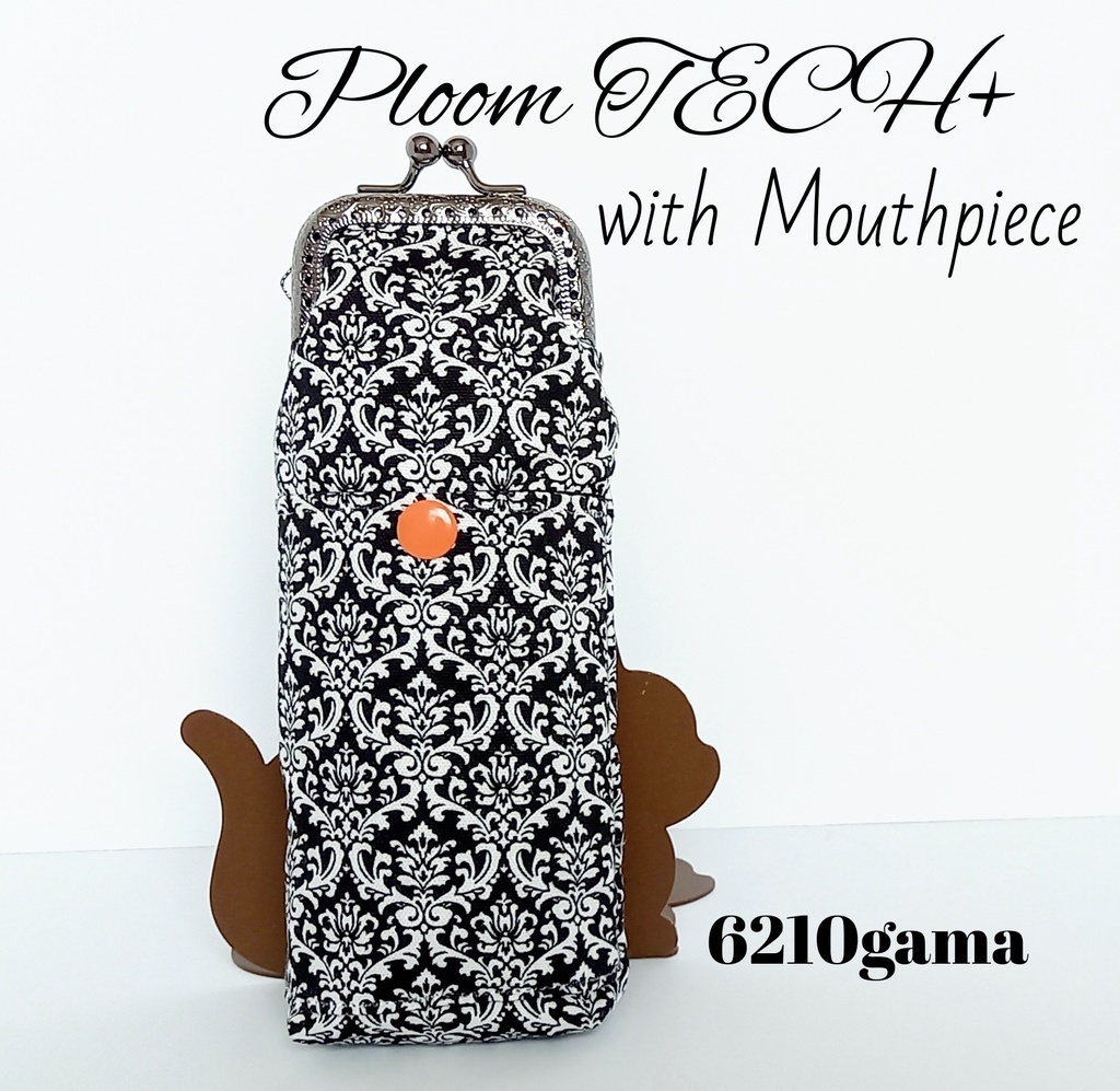 大人可愛いダマスク柄のploom Tech ケース マウスピース付き むにがま Booth