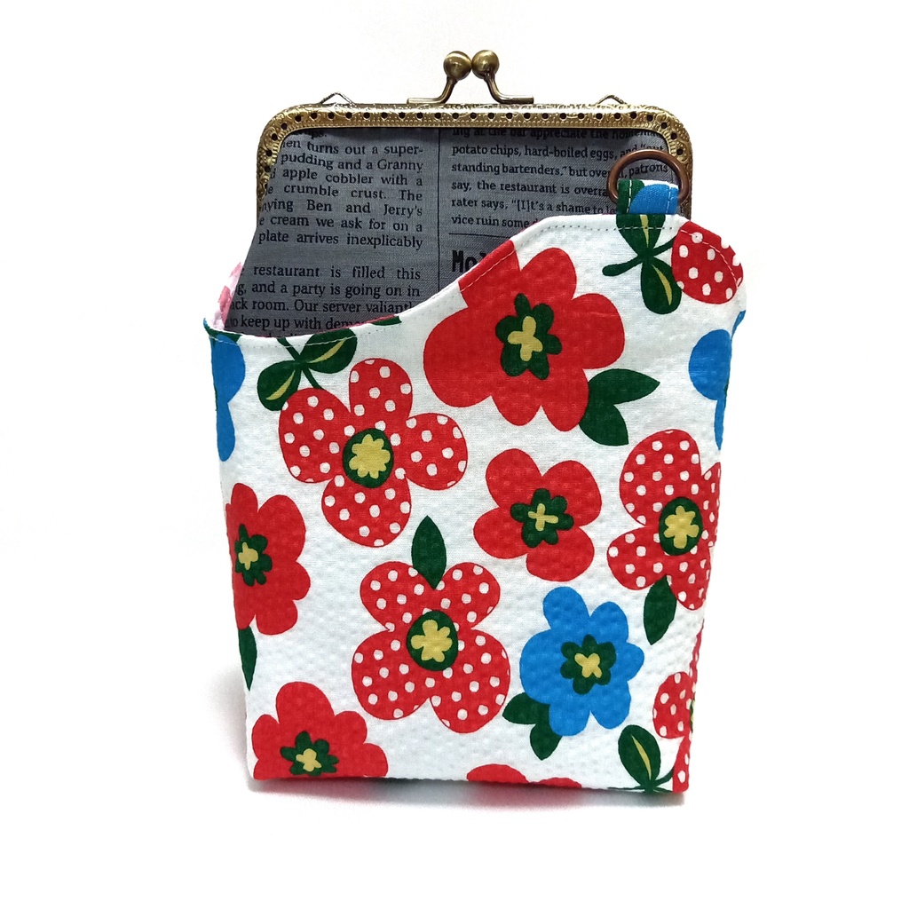 【着せ替え用デザインポケット】ちょこっとがま口ポーチ〜サコッシュ風〜