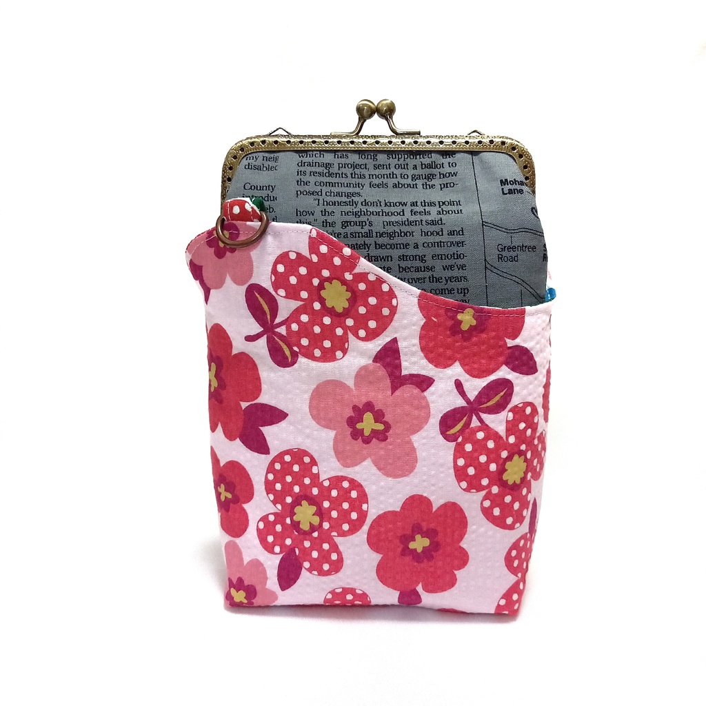 【着せ替え用デザインポケット】ちょこっとがま口ポーチ〜サコッシュ風〜