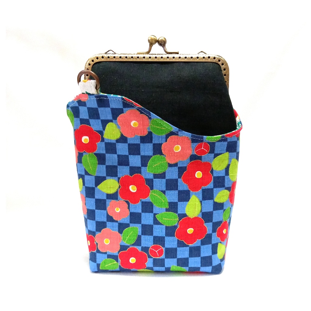 明治大正レトロ♪ちょこっとがま口ポーチ〜サコッシュ風〜