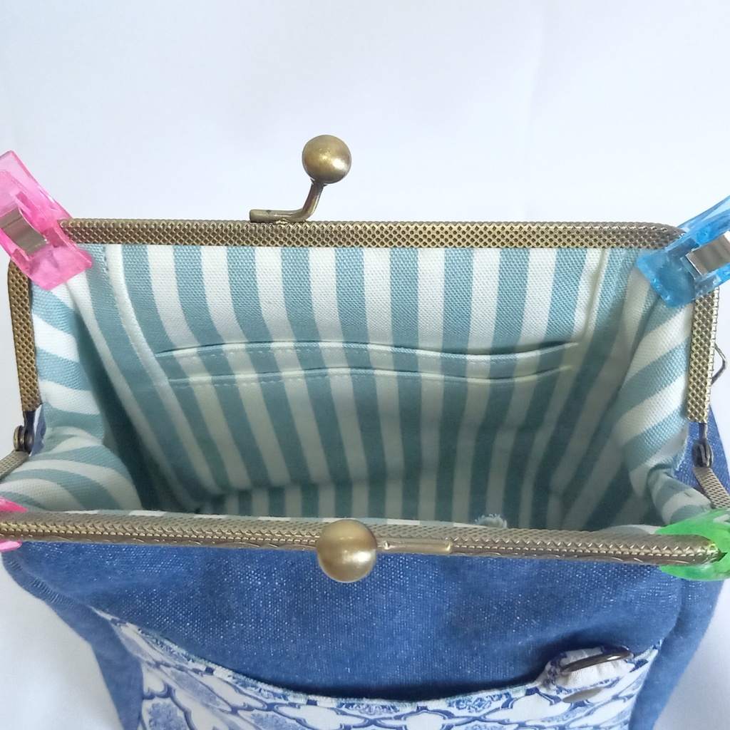 ちょこっと♪がま口バッグ 大人可愛い☆ダマスク柄モロッカン