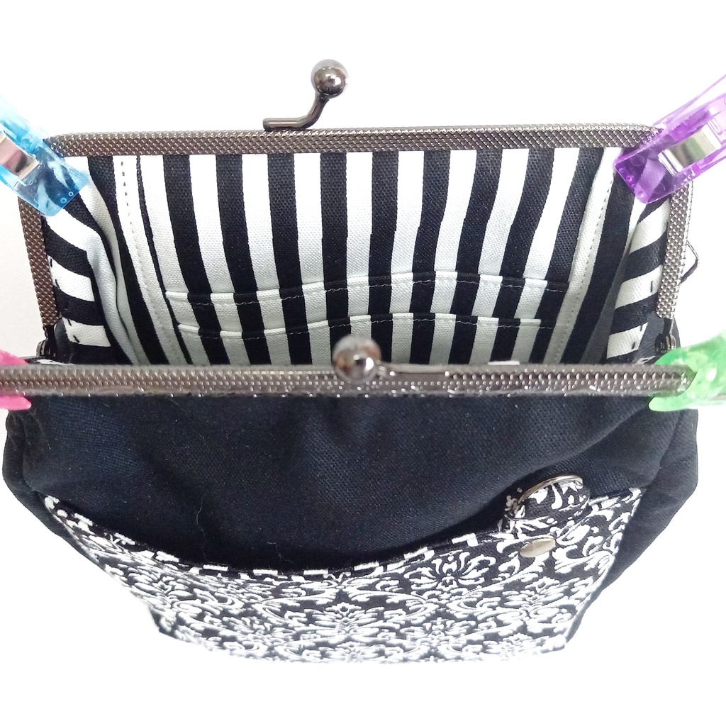 ちょこっと♪がま口バッグ 大人可愛い☆ダマスク柄