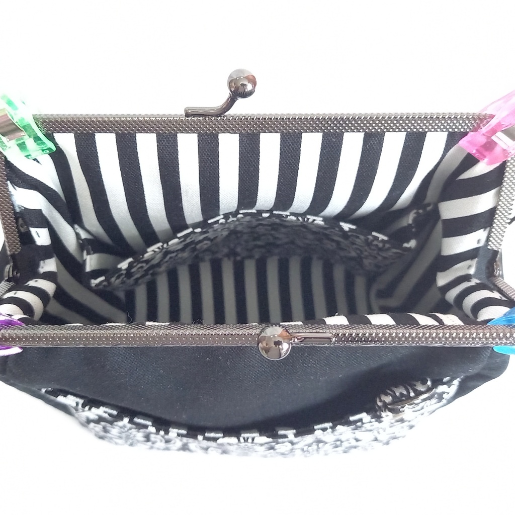 ちょこっと♪がま口バッグ 大人可愛い☆ダマスク柄