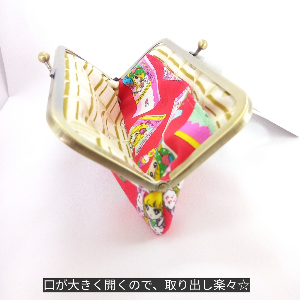 お財布にもなる がま口ポーチ ☆いちごレディ百科