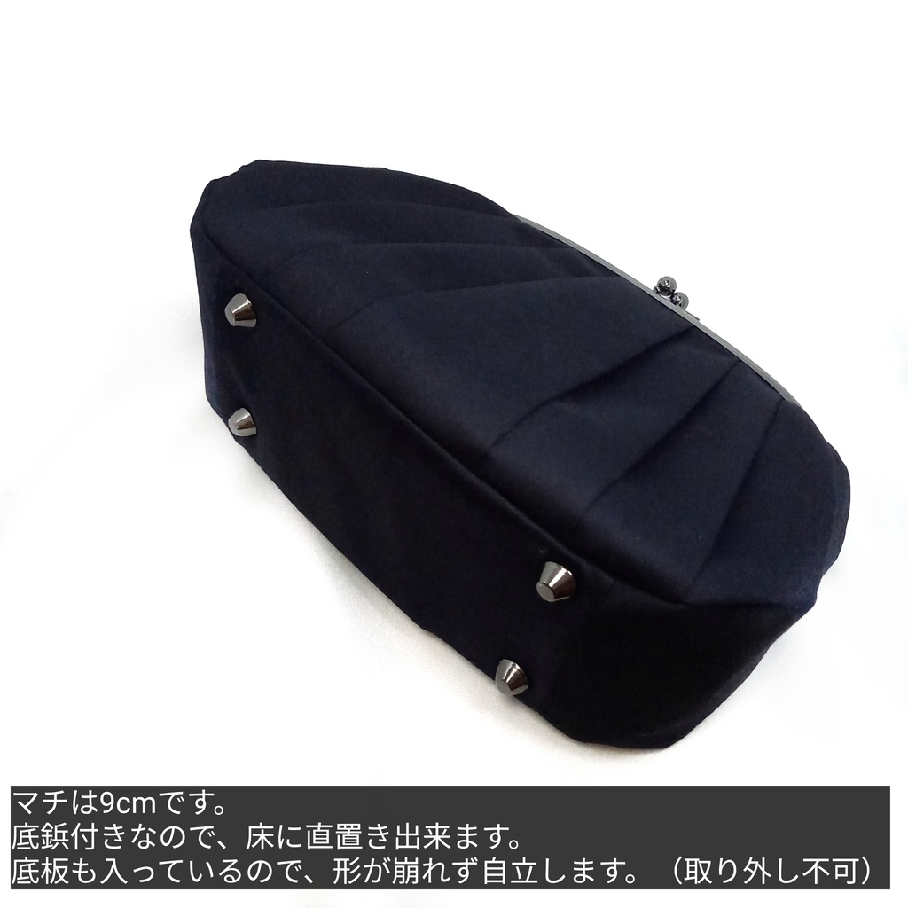 シンプルだけど可愛いくて、上品な光沢♪ がま口 フォーマルバッグ