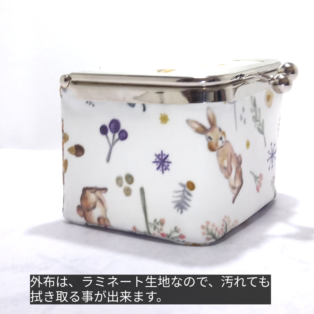 色鉛筆タッチが可愛い♪milky rabbit がま口ボックスケース