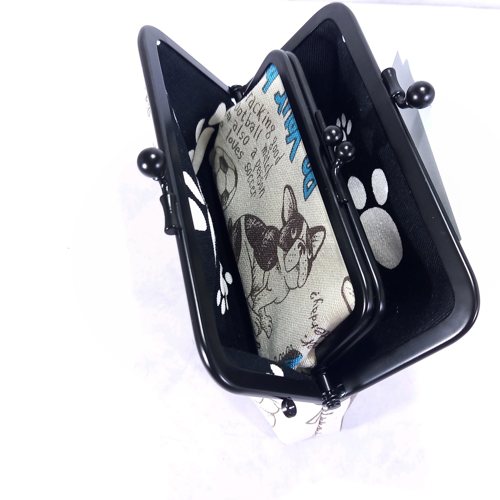 竹の根ひねり♪親子がま口財布 フレンチブルドッグ