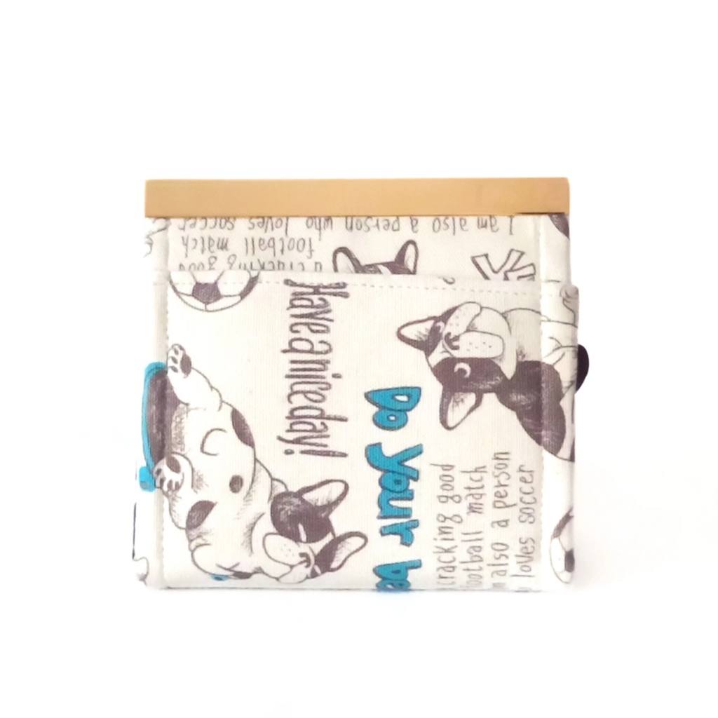 愛嬌たっぷり♪フレンチブルドッグさんの 文鎮がま口財布