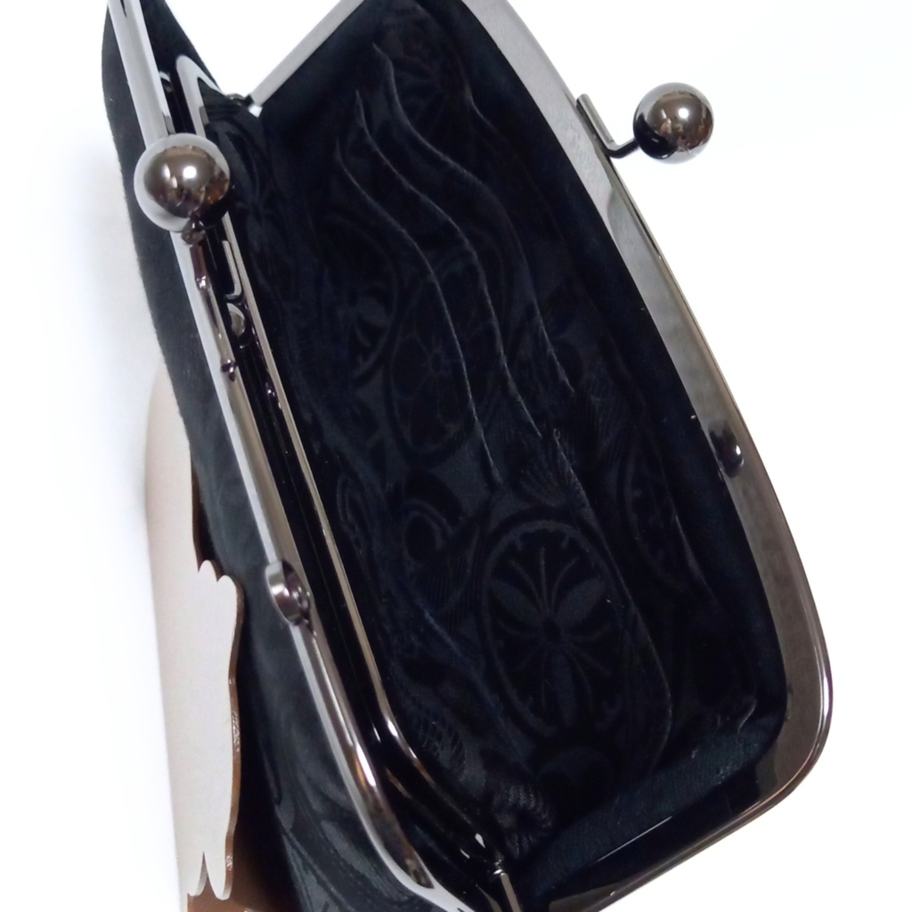 親子がま口長財布 シックな家紋柄(スリムサイズ)