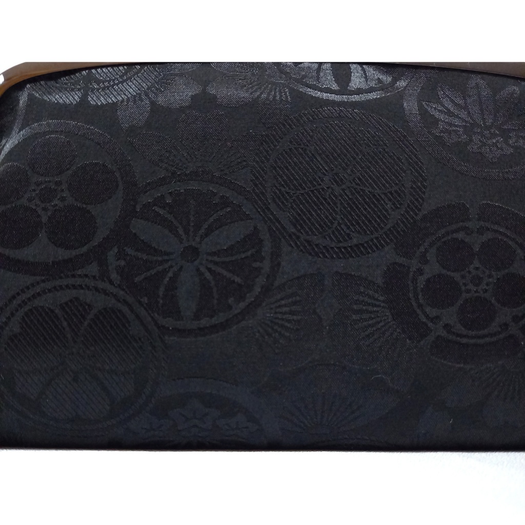 親子がま口長財布 シックな家紋柄(スリムサイズ)