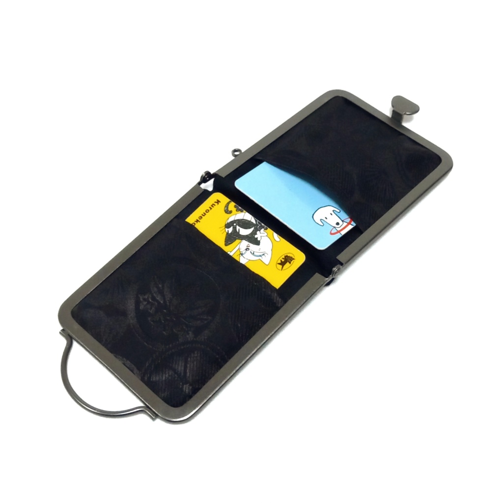 がま口 カードケース(スリム)シックな家紋柄