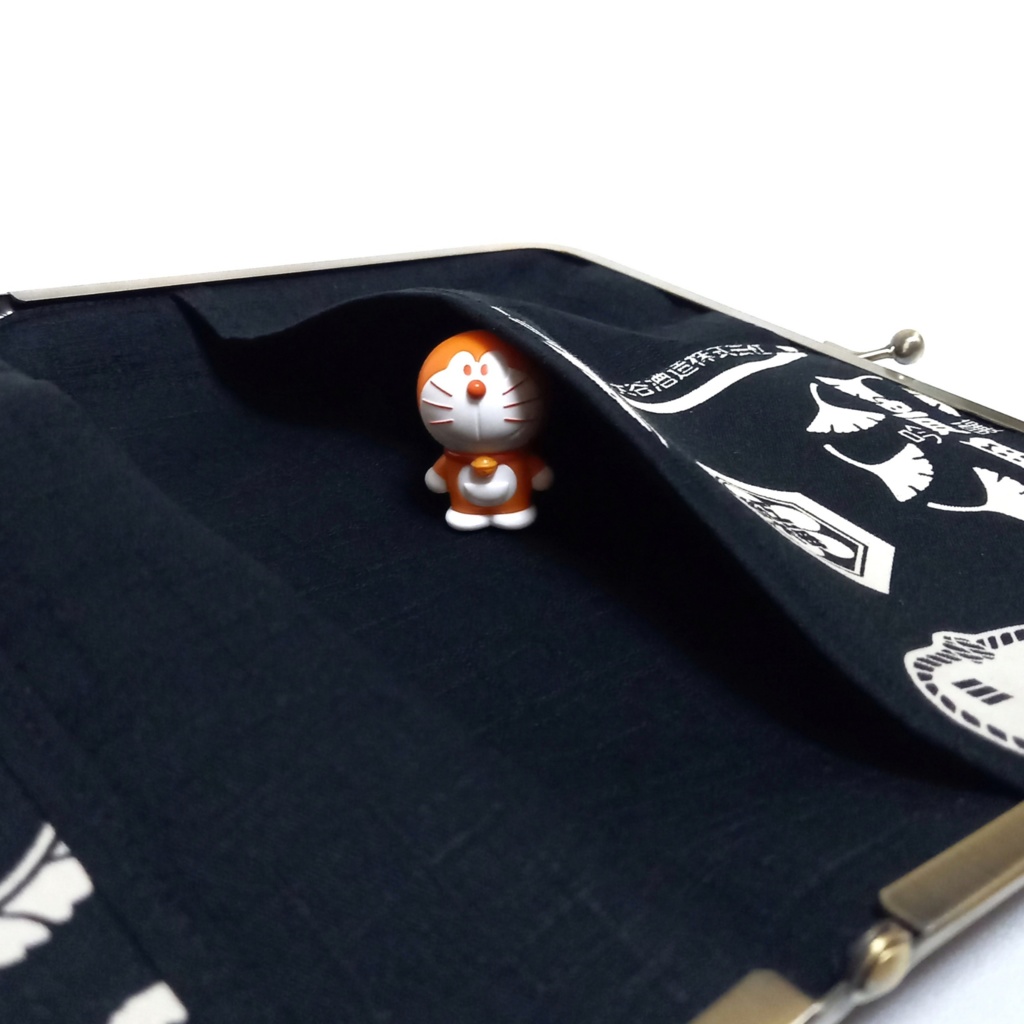 ブックカバー・手帳・御朱印帳・リフィル♪がま口マルチケース(L) 家紋柄