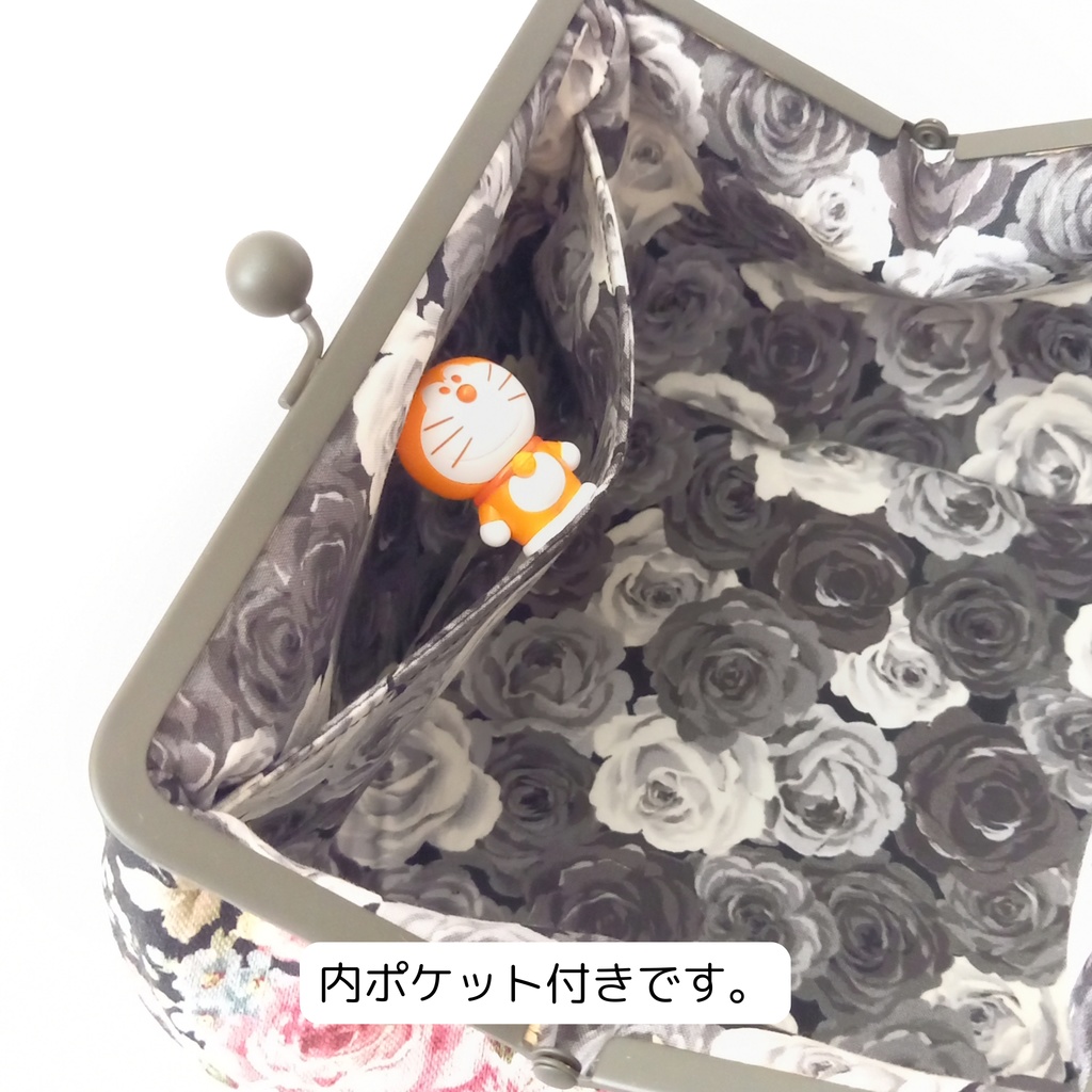 ぷっくりコロン♪大人可愛いレトロ調ローズ柄【大きめ】