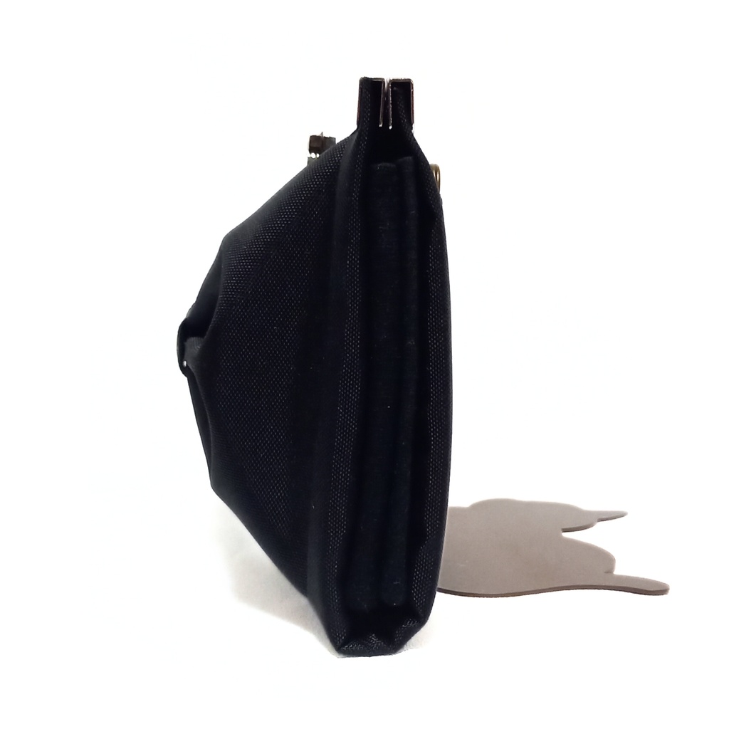 大きなリボンがアクセント♪19cm文鎮がま口ショルダー財布