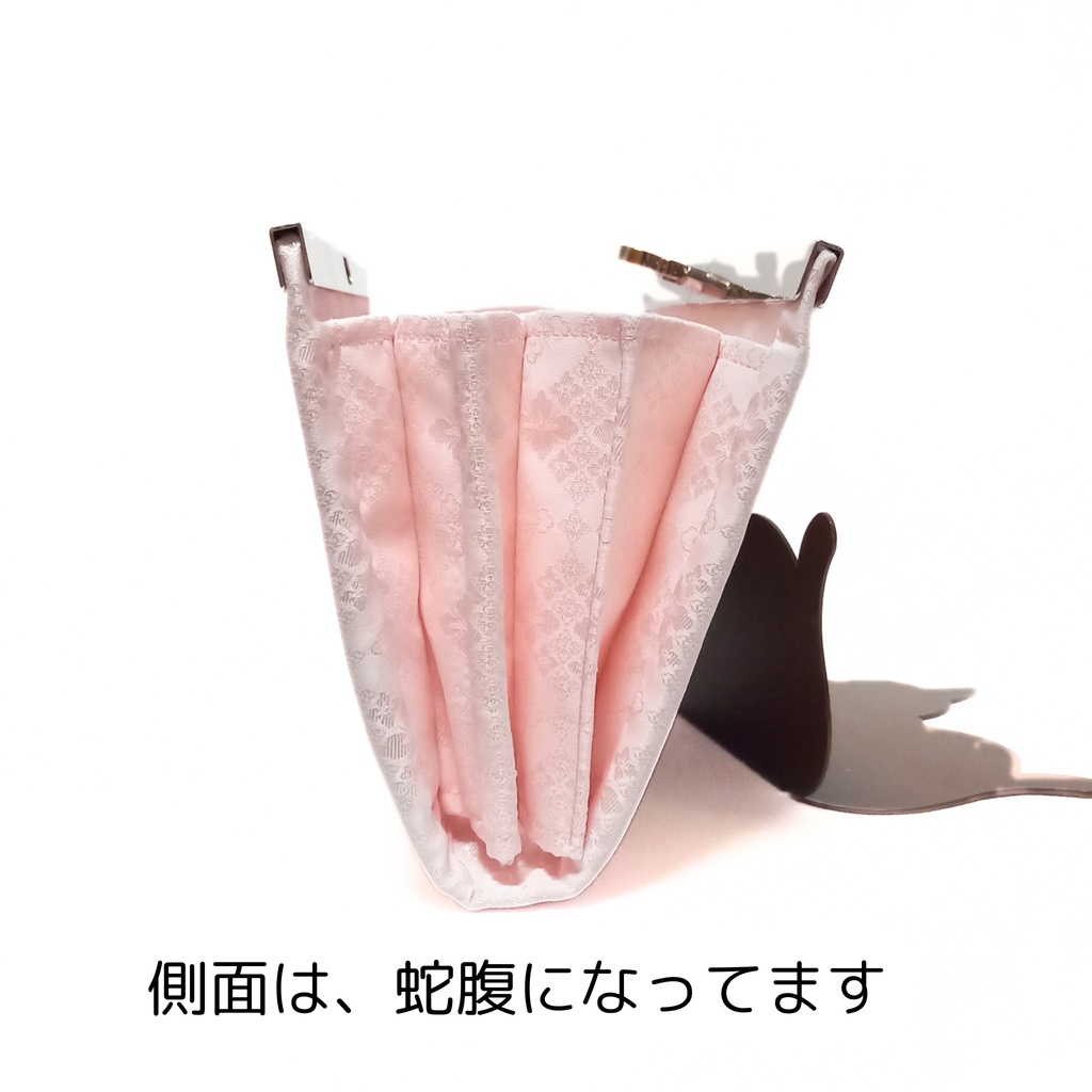 西陣織 金襴生地 花ざかり 19cm文鎮がま口ショルダー財布