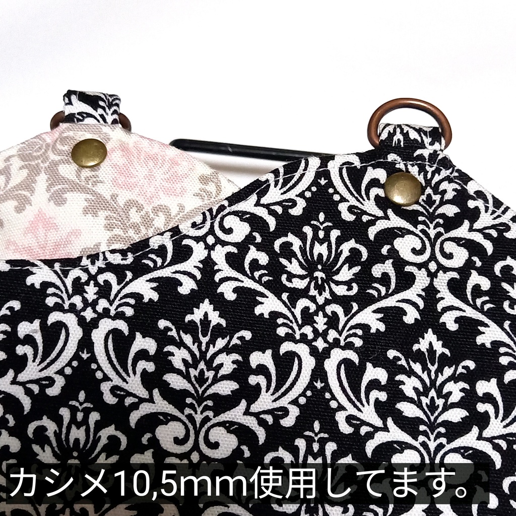 大人可愛い♪ちょこっとがま口ポーチ〜サコッシュ風〜