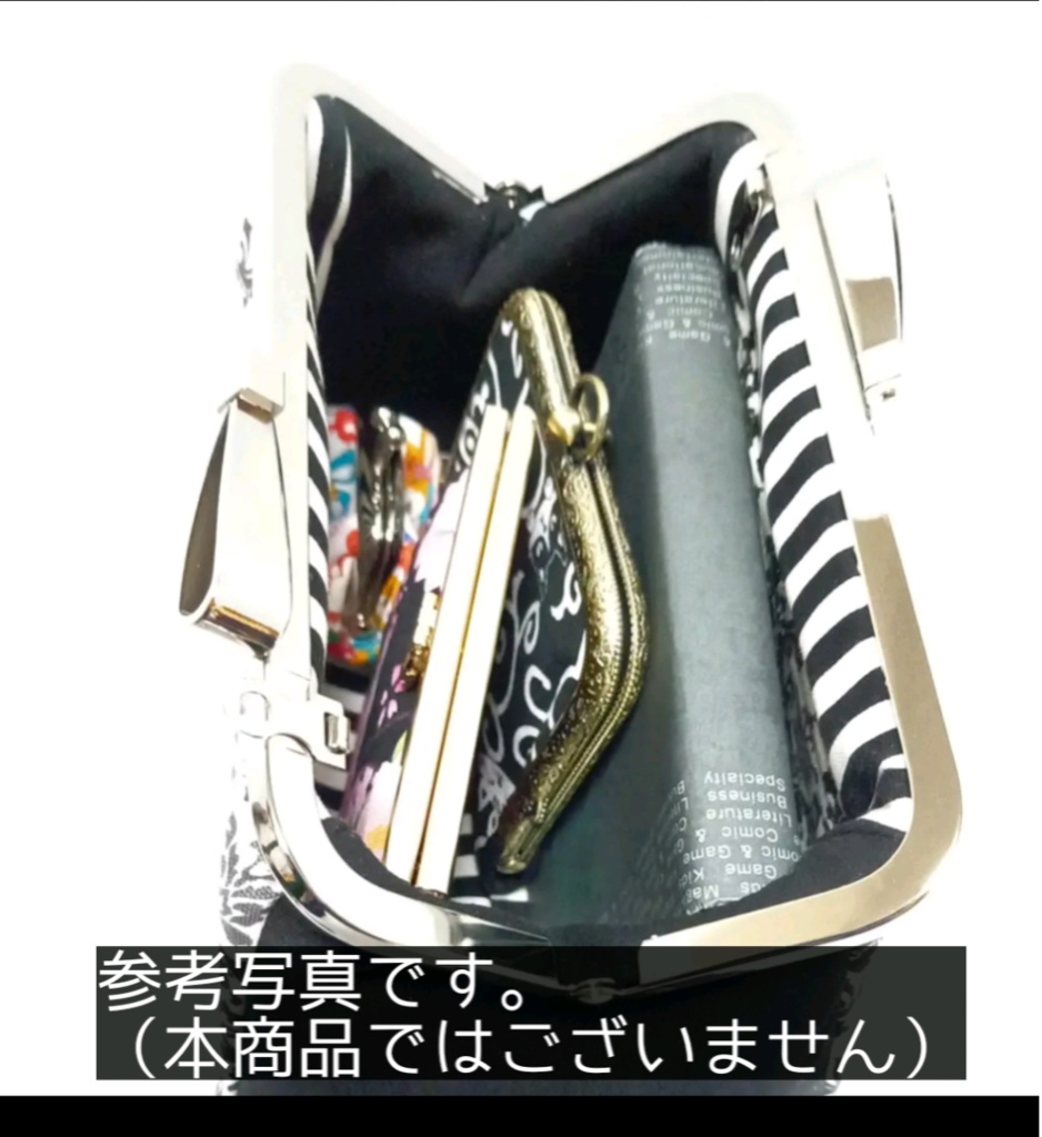 【冬の主役】大きなリボン口金*もふもふファーのがま口ショルダーバッグ(茶白ミックス)18cm|持ち手付き・ポーチにもなる2WAY収納式カン仕様|スマホ・二つ折り財布が入るサイズ むにがま 6210gama