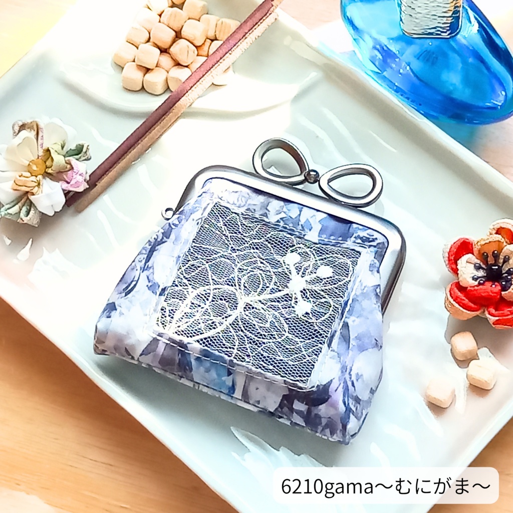 【香りがま】ギフトに♡ リバティ アレキサンドラ がま口 ミニポーチ 小銭入れ 小物入れ