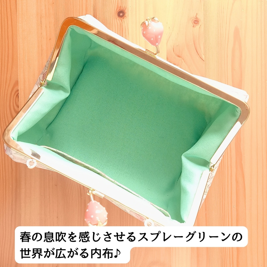 旅人さんの物語を閉じ込める―淡い春色【ぷっくりコロン♪】くすみカラー チューリップ マルチがま口ポーチ