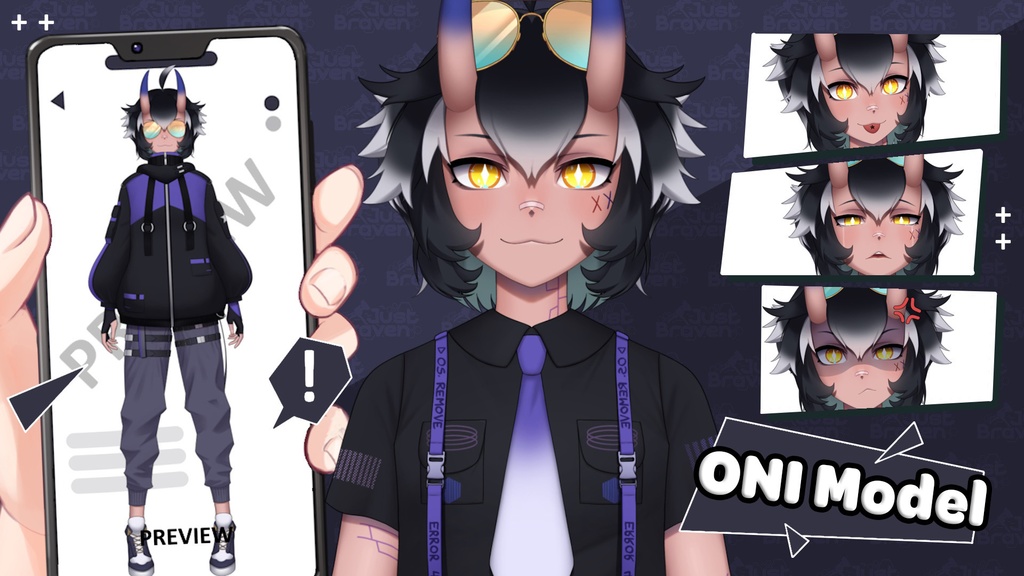 【live2d モデル】 ONI model