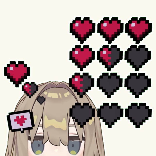 【3Dアイテム】Pixel Heart Accessory【VRChat想定】