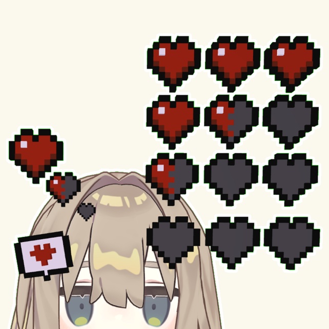 【3Dアイテム】Pixel Heart Accessory【VRChat想定】