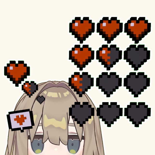 【3Dアイテム】Pixel Heart Accessory【VRChat想定】