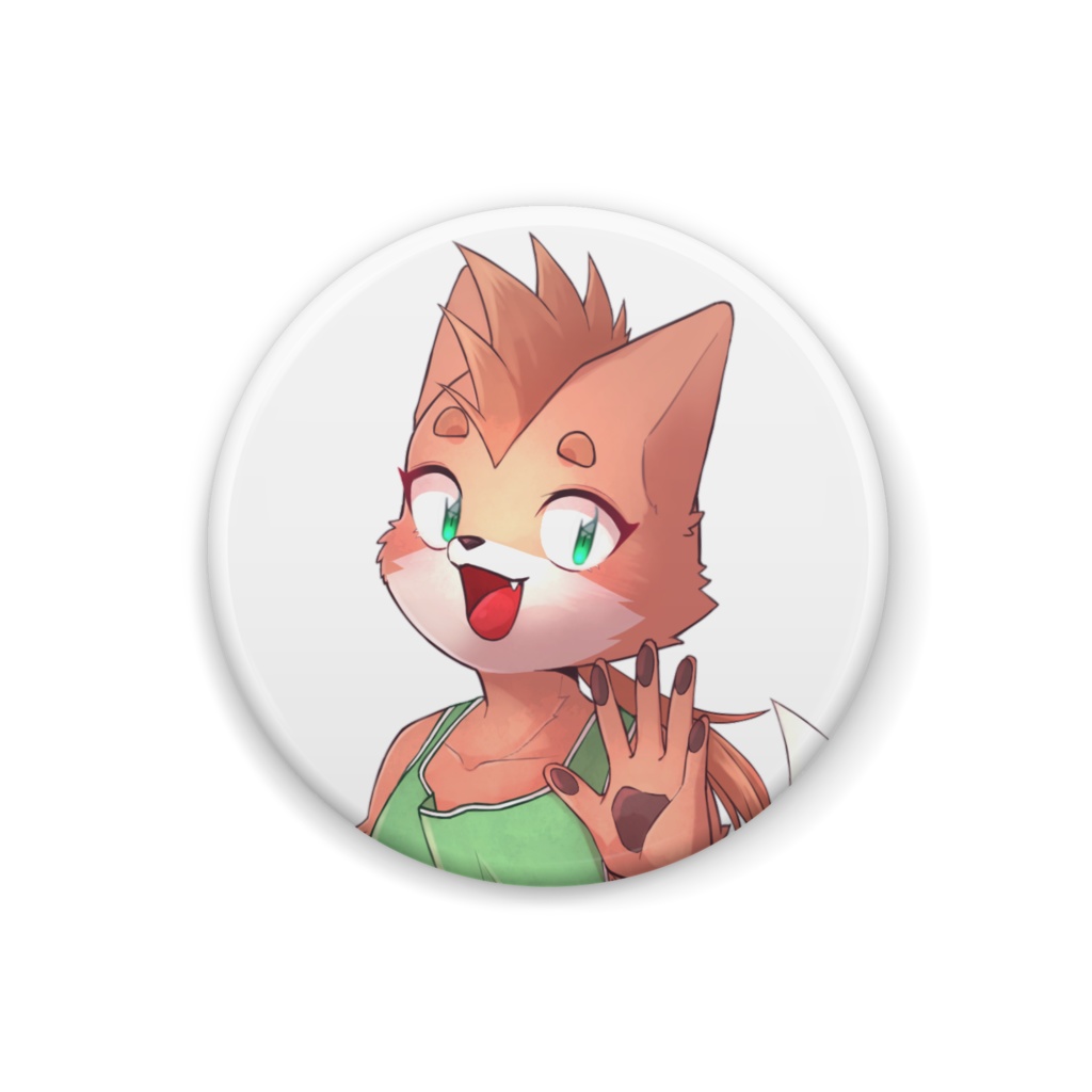 〚オレンジっ狐〛缶バッジ ＊タンクトップ