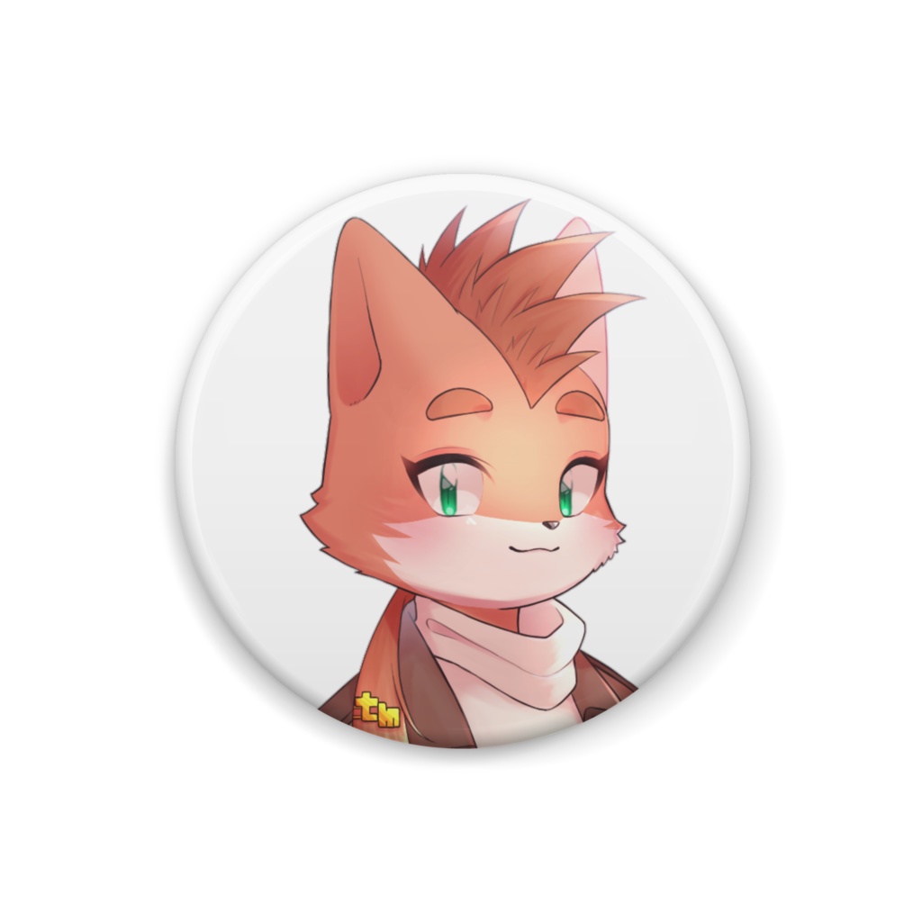 〚オレンジっ狐〛缶バッジ ＊コート