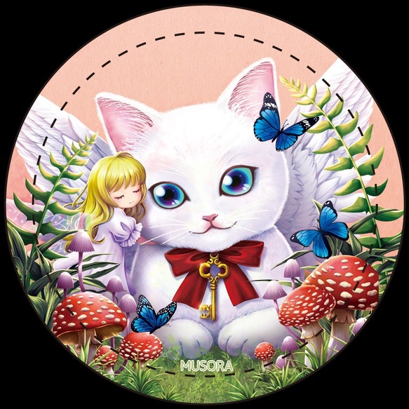 にゃんこコンパクト缶ミラー