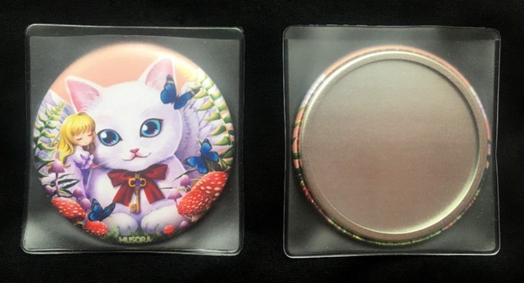 にゃんこコンパクト缶ミラー