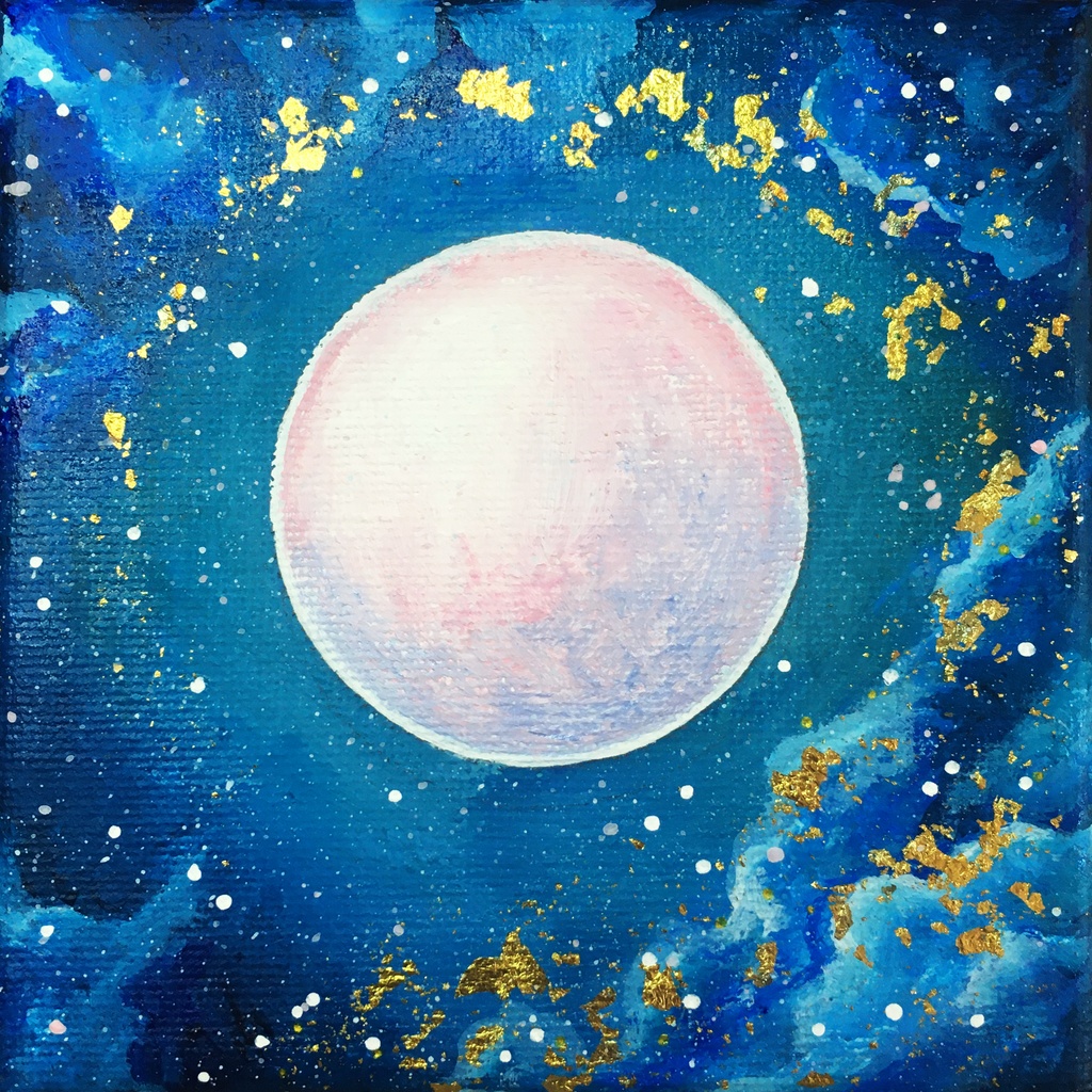 一点限り オーロラ 夜空 アクリル画 風景画 絵画 イラスト 油絵 www