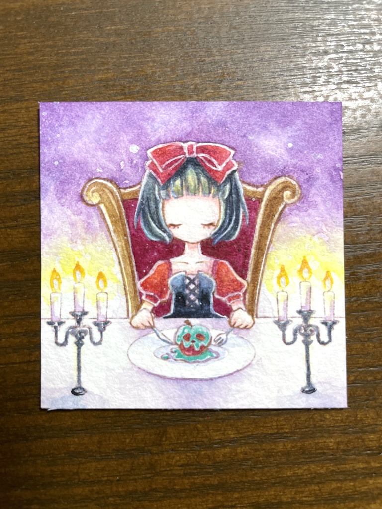 原画「白雪姫」透明水彩画