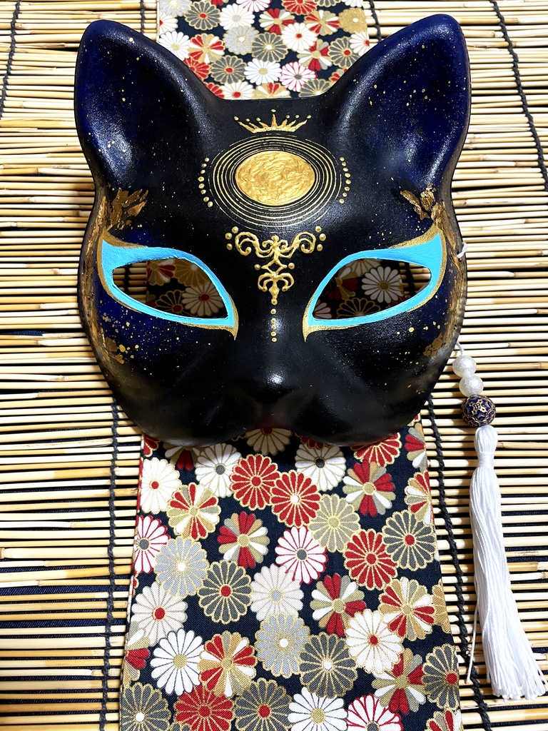 にゃんこ面(夜・満月)