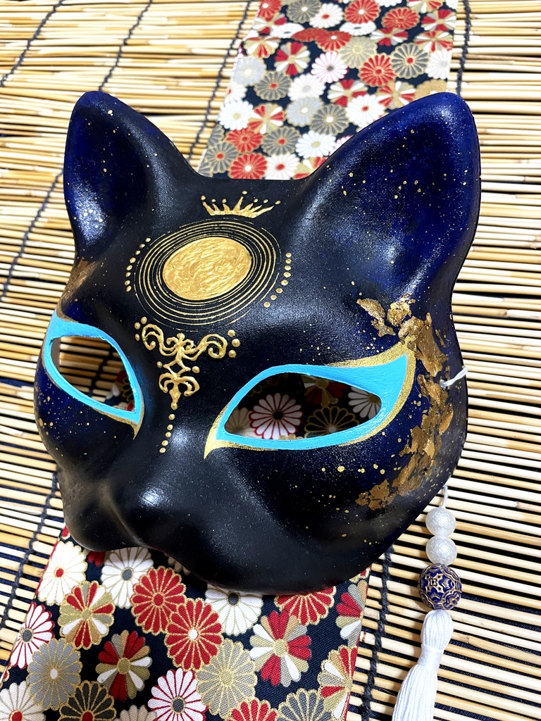 にゃんこ面(夜・満月)