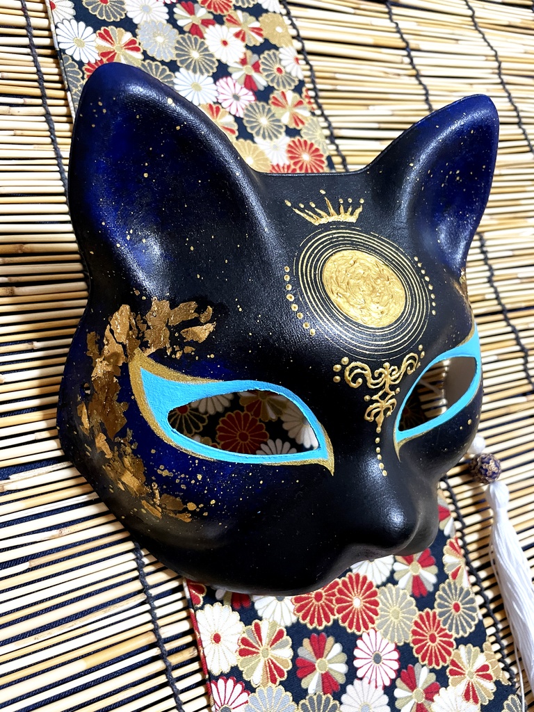 にゃんこ面(夜・満月)