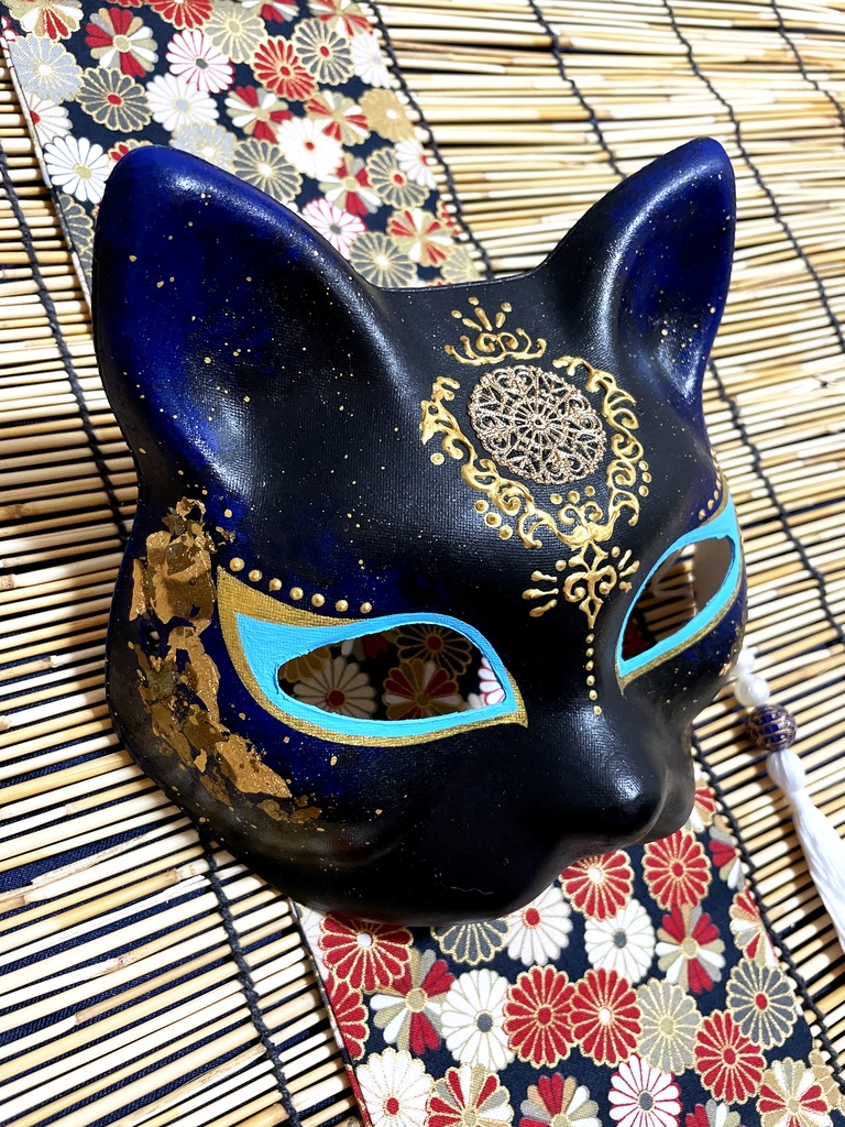 にゃんこ面(夜・満月)