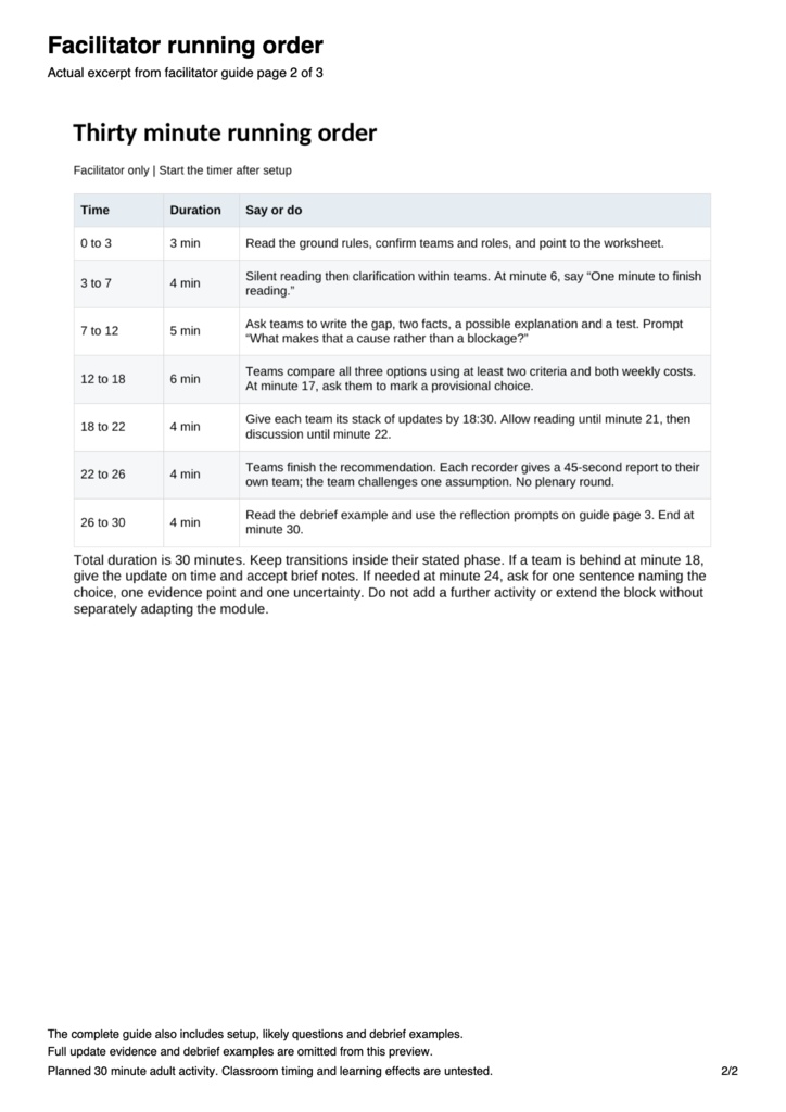Reducing Late Starter Kits | 30-Minute Workplace Problem Analysis Exercise (English)