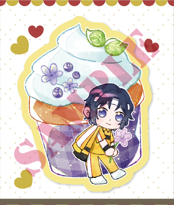 喫茶店×プリンス ハーフカットシール