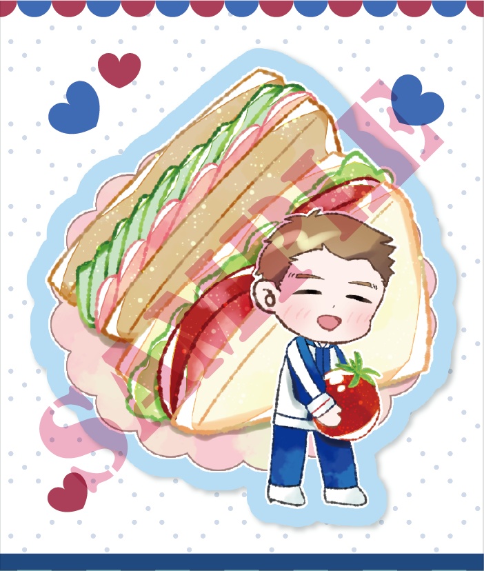 喫茶店×プリンス ハーフカットシール