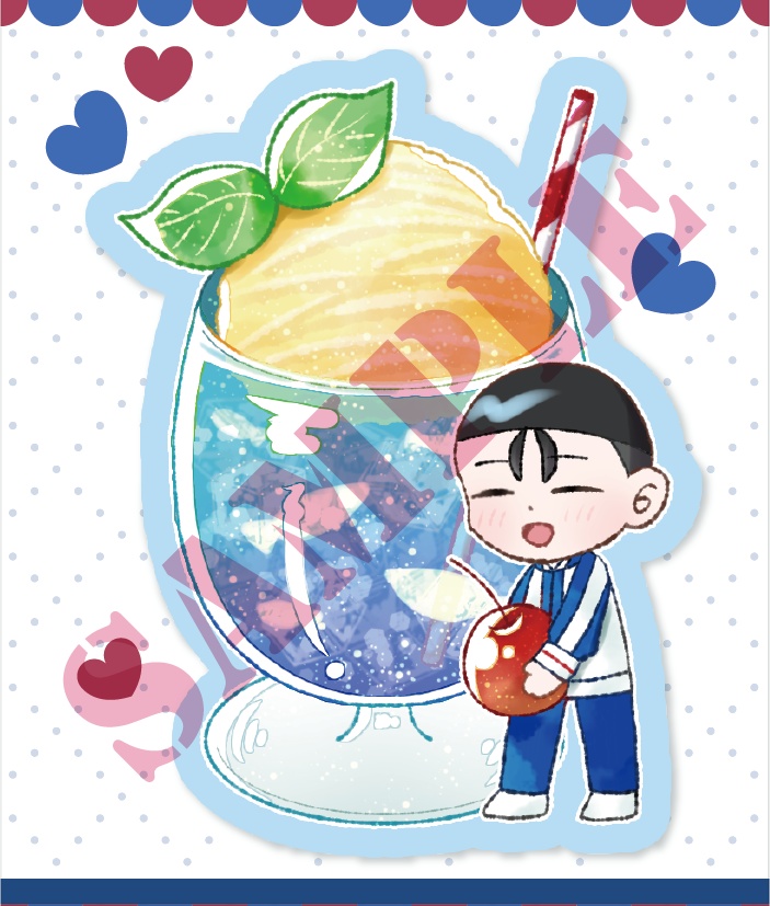 喫茶店×プリンス ハーフカットシール