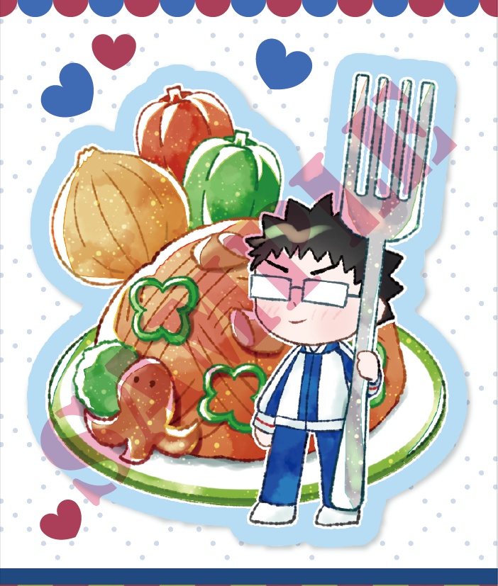 喫茶店×プリンス ハーフカットシール