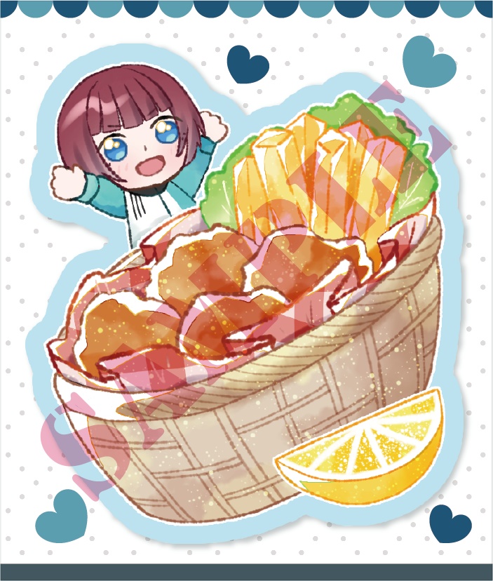 喫茶店×プリンス ハーフカットシール