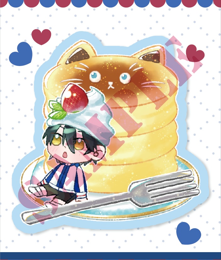 喫茶店×プリンス ハーフカットシール