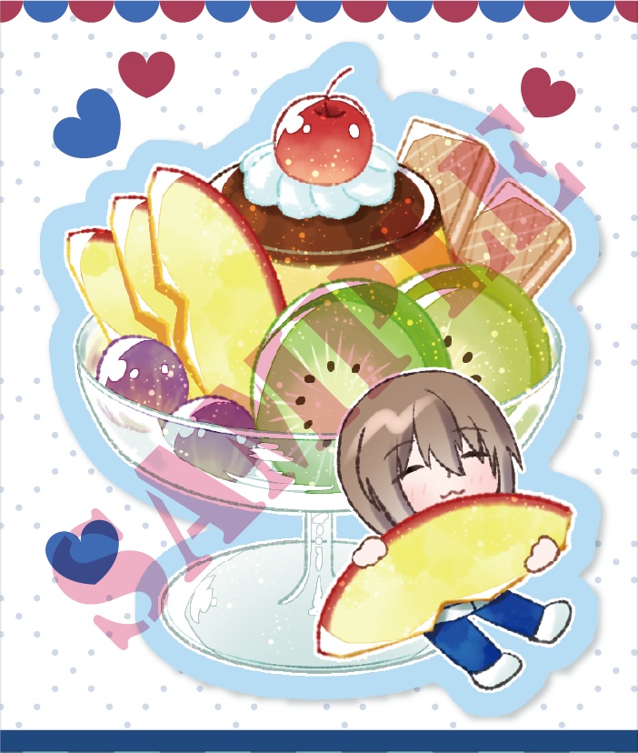 喫茶店×プリンス ハーフカットシール