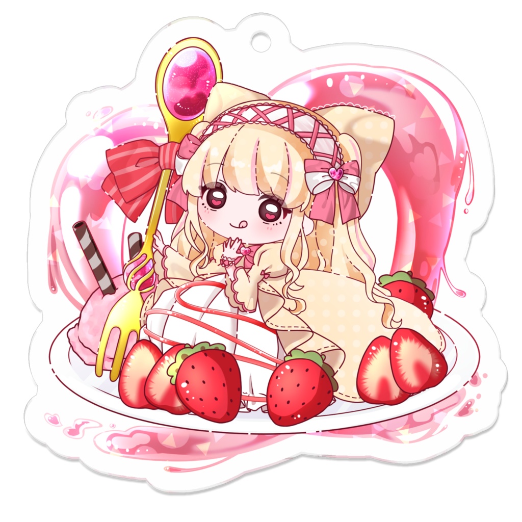 ［千道灯鈴］ アクリルキーホルダーC(クレープVer.)