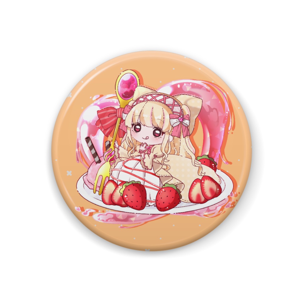 ［千道灯鈴］缶バッジD(クレープVer.)